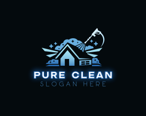 Pressure Cleaning Roof logo design