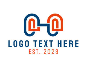 Written - Paper Clip Letter H logo design
