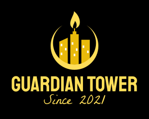 Yellow City Candle  logo design