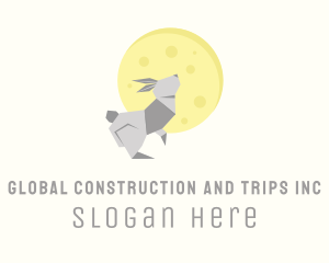 Moon Rabbit Origami  Logo