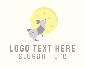 Moon Rabbit Origami  Logo