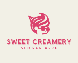 Ice Cream Swirl Boy logo design