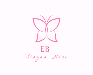 Pink Beauty Butterfly Logo