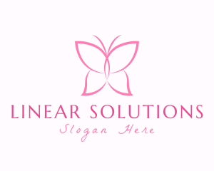 Pink Beauty Butterfly logo design