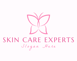 Pink Beauty Butterfly logo design