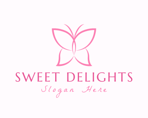 Pink Beauty Butterfly logo design