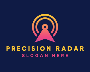 Logistics Radar Arrow logo design