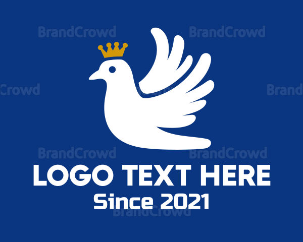 Dove Crown Bird Logo