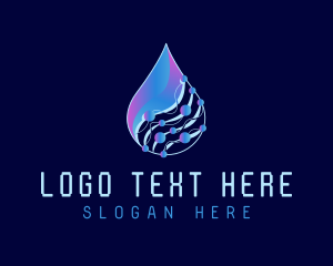 Liquid - Droplet Tech Network logo design