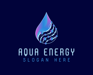 Hydropower - Droplet Tech Network logo design