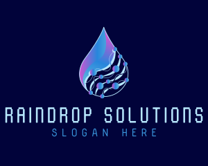 Raindrop - Droplet Tech Network logo design