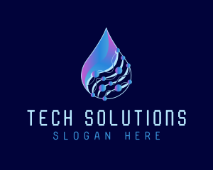 Tech - Droplet Tech Network logo design