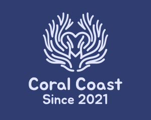 Coral - Sea Heart Coral logo design