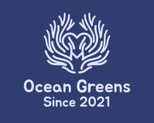 Sea Heart Coral logo design