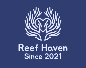 Reef - Sea Heart Coral logo design