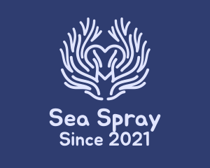 Sea Heart Coral logo design