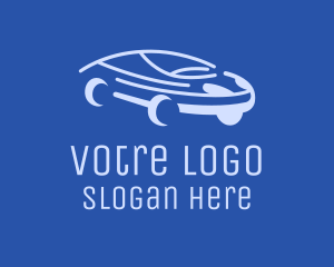 Blue Modern Automobile Logo