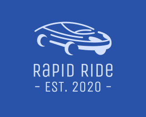 Blue Modern Automobile logo design