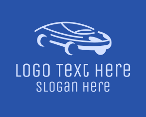 Blue Modern Automobile Logo
