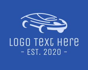 Driving - Blue Modern Automobile logo design