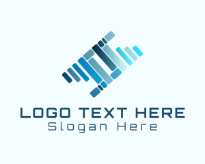 Corporation - Blue Geometric Company logo design