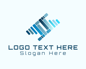 Stock Broker - Blue Geometric Company logo design