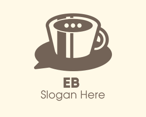 Coffee Shop - Coffee Cup Chat Messaging logo design