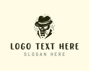 Skull Gentleman Smoker Logo