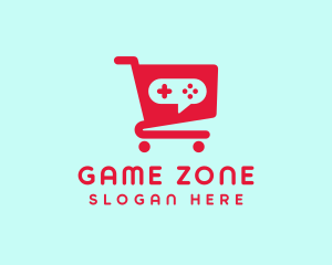 Video Games - Console Shopping Cart logo design