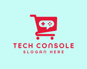 Console Shopping Cart logo design