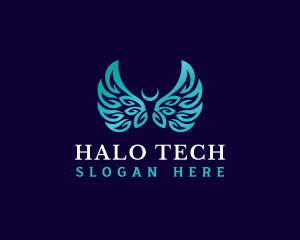 Halo - Wings Angel Halo logo design