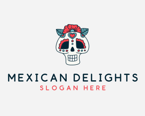 Mexico - Mexican Calavera Skull logo design