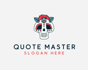 Mexican Calavera Skull logo design