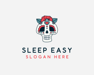 Mexican Calavera Skull logo design