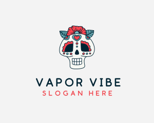 Mexican Calavera Skull logo design