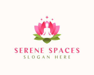 Lotus Yoga Meditation logo design