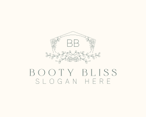 Floral Wedding Frame  logo design