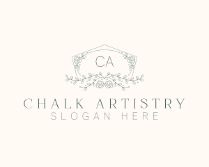 Floral Wedding Frame  logo design