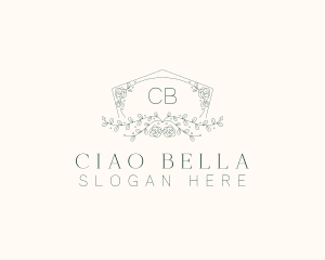 Floral Wedding Frame  logo design