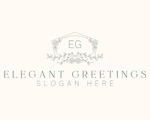 Floral Wedding Frame  logo design