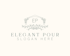 Floral Wedding Frame  logo design