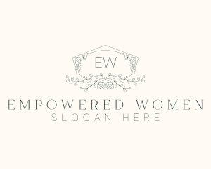 Floral Wedding Frame  logo design