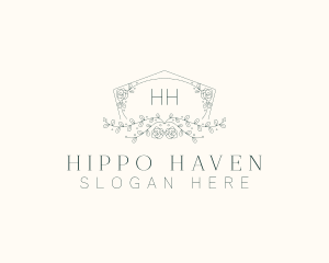 Floral Wedding Frame  logo design