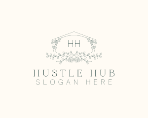 Floral Wedding Frame  logo design