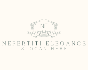 Floral Wedding Frame  logo design