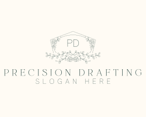 Floral Wedding Frame  logo design