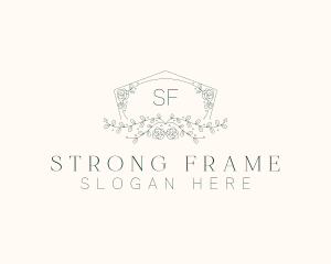 Floral Wedding Frame  logo design