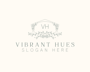 Floral Wedding Frame  logo design