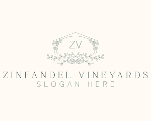 Floral Wedding Frame  logo design