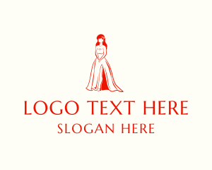 High Fashion - Goddess Gown Model logo design